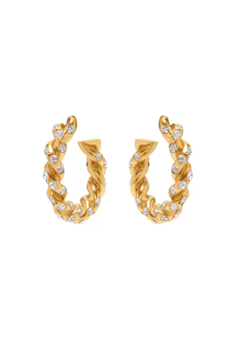 OSCAR DE LA RENTA Rope Hoop Earring