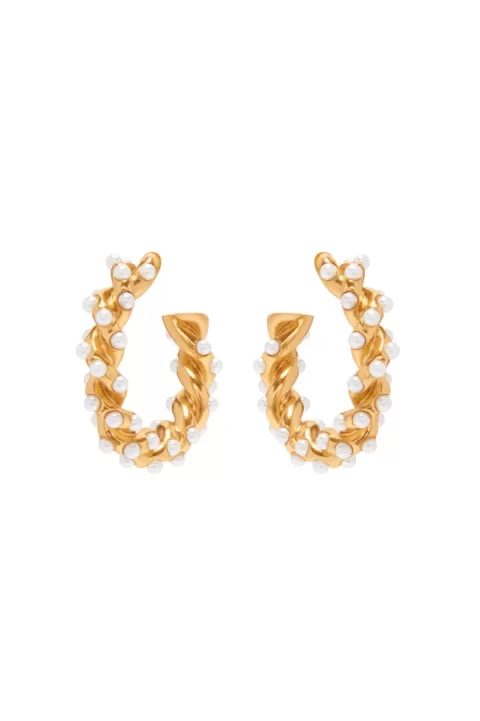 OSCAR DE LA RENTA Rope Hoop Earring