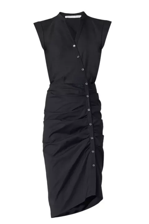 VERONICA BEARD Ruched Shirt Dress