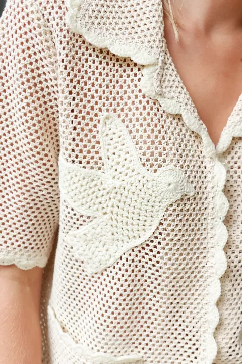 SEA Sally Crochet S/SLV Shirt