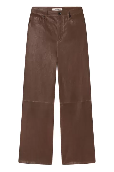 FRAME Slim Palazzo Leather Pant