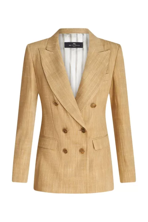 ETRO Slub Fabric Double Breasted Jacket