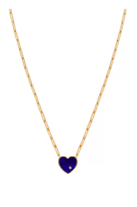 YVONNE LEON Solitaire Heart Necklace