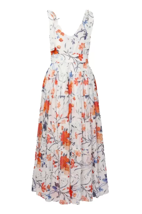 ERDEM Strappy Tier Midi Dress - FINAL SALE