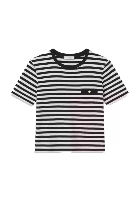 FRAME Striped Pocket Tee