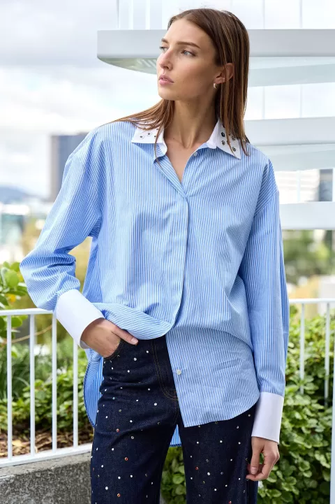 MSGM Studded Poplin Shirt