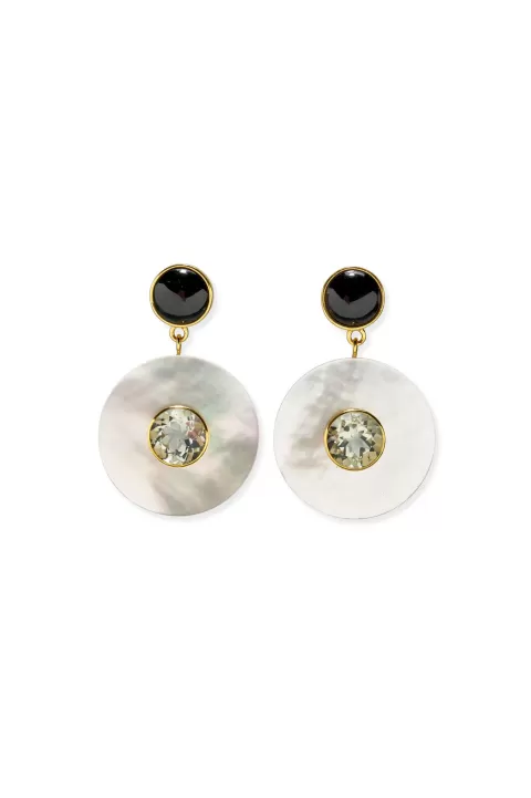 LIZZIE FORTUNATO Taj Disc Earrings