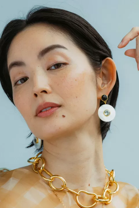 LIZZIE FORTUNATO Taj Disc Earrings