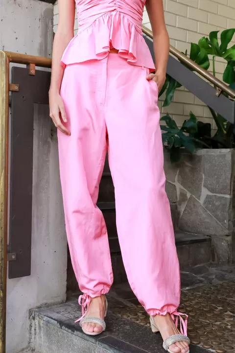 MSGM Tie Cuff Detail Pants - FINAL SALE