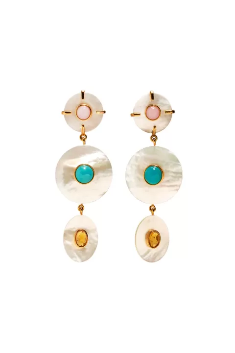 LIZZIE FORTUNATO Tropic Pearl Earrings