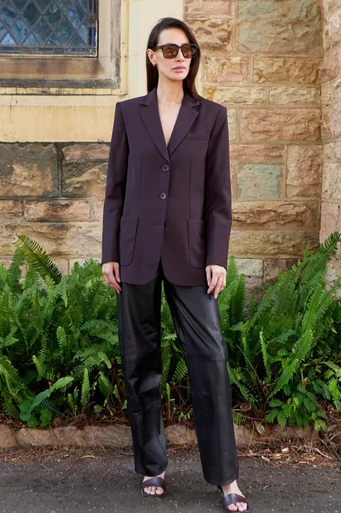 TIBI Tropical Wool Max Blazer