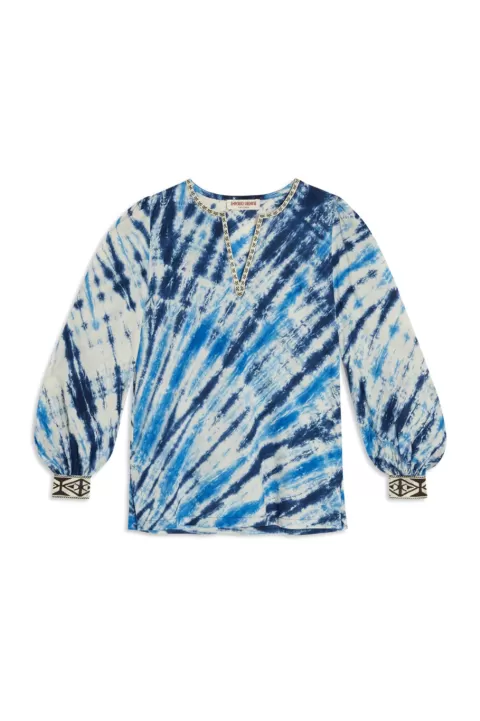 EMPORIO SIRENUSE Vera Tie Dye Embroidery Shirt