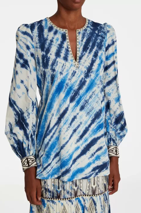 EMPORIO SIRENUSE Vera Tie Dye Embroidery Shirt